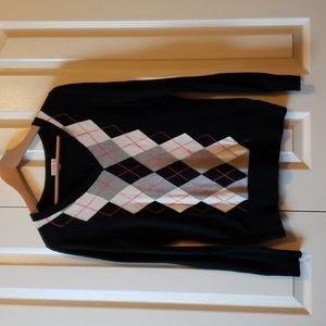Merona V-Neck Argyle Sweater (M)